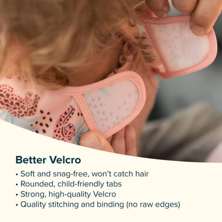 Tiny Twinkle Mess Proof Baby Bib - Waterproof & Lightweight Baby-Led Weaning Apron | 100% Recycled Polyester, Easy Clean & Machine Washable (Boho Rainbow, Large 2-4 Years)