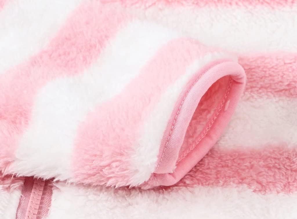 AIWUHE Toddler Boys Girls Hooded Jacket Fleece Hoodie Winter Warm Solid Color Teddy Coat Zip-up Bear Ear Sweater Fall Clothes