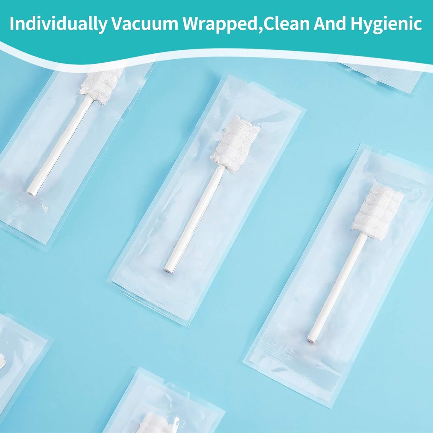 dearlomum Baby Tongue Cleaner, Newborn Toothbrush, 48PCS Disposable Infant Clean Mouth,Gauze Gum Cleaner Baby Oral Cleaning Stick Dental Care for 0-36 Month