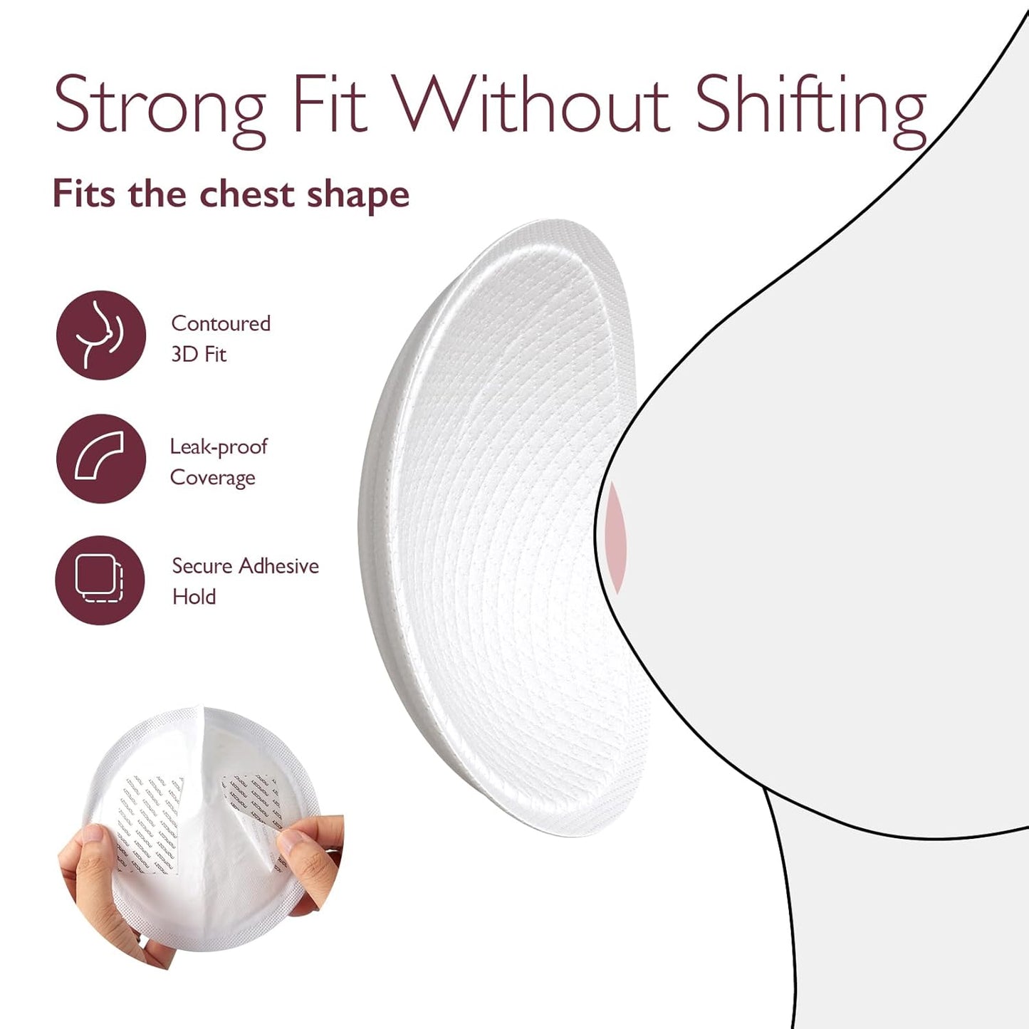 Momcozy Ultra-Thin Disposable Nursing Pads, Super Absorbent and Breathable Breastfeeding Pads, Make The Breasts Light and Unburdened, 3D Shape for The Best Fit, Individually Packaged(120 Count)