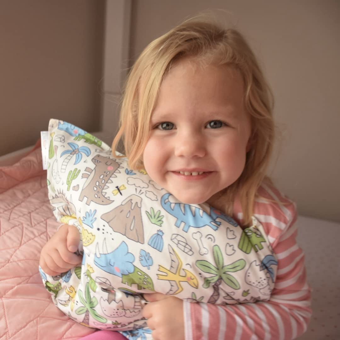 ALVABABY Toddler Pillowcases 2 Pack Organic Cotton Kids Pillow Cover Fit 13"x 18" or 12"x18" Envelope for Girl Boy Sleepy Travel