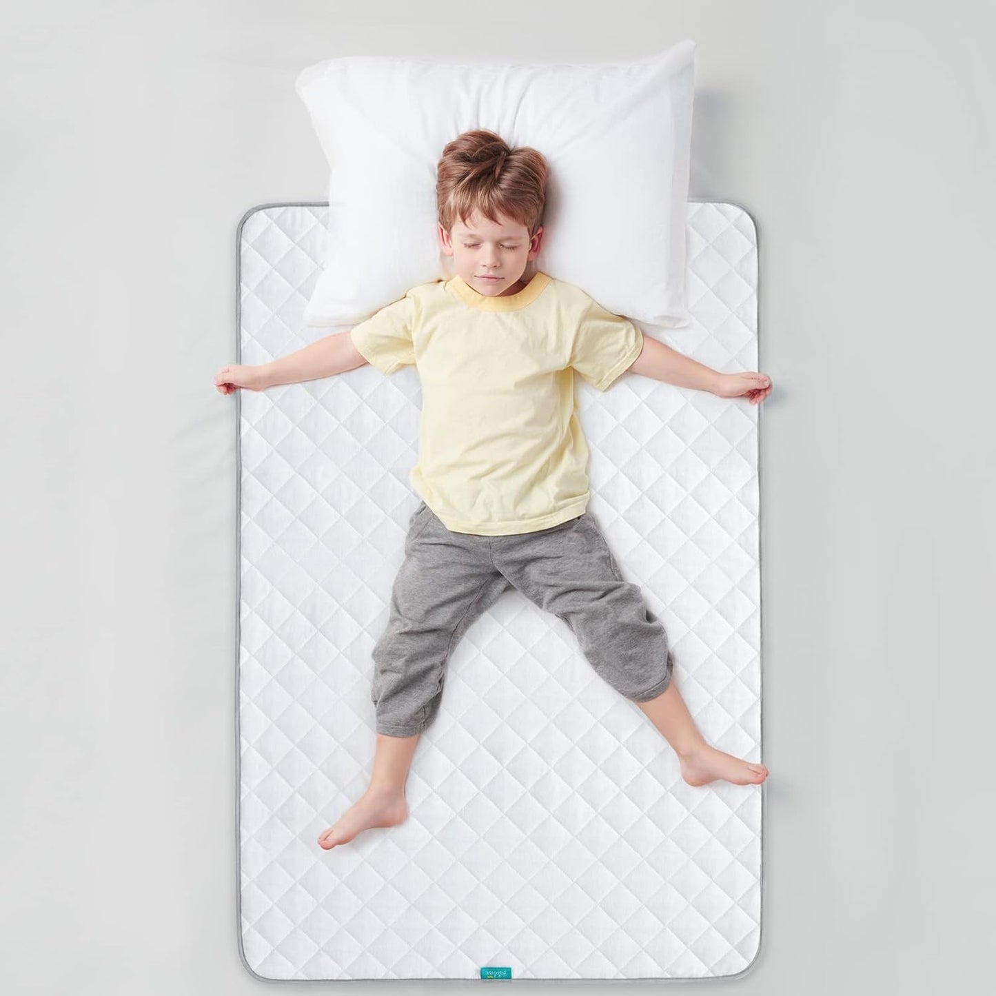 Waterproof Crib Mattress Protector 34" x 52", Non-Slip & Sturdy Mattress Pad, 4 Layers Incontinence Bed Mat for Children Adults, Pets Training Pee Pad, White