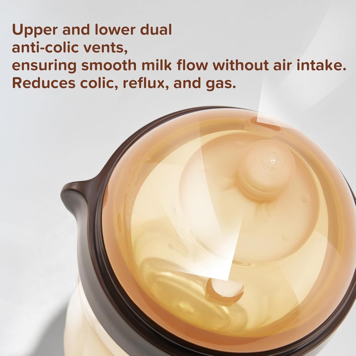 PPSU Natural Breast-Like Bottle with Nipple(3-7 Months),10oz,1pack