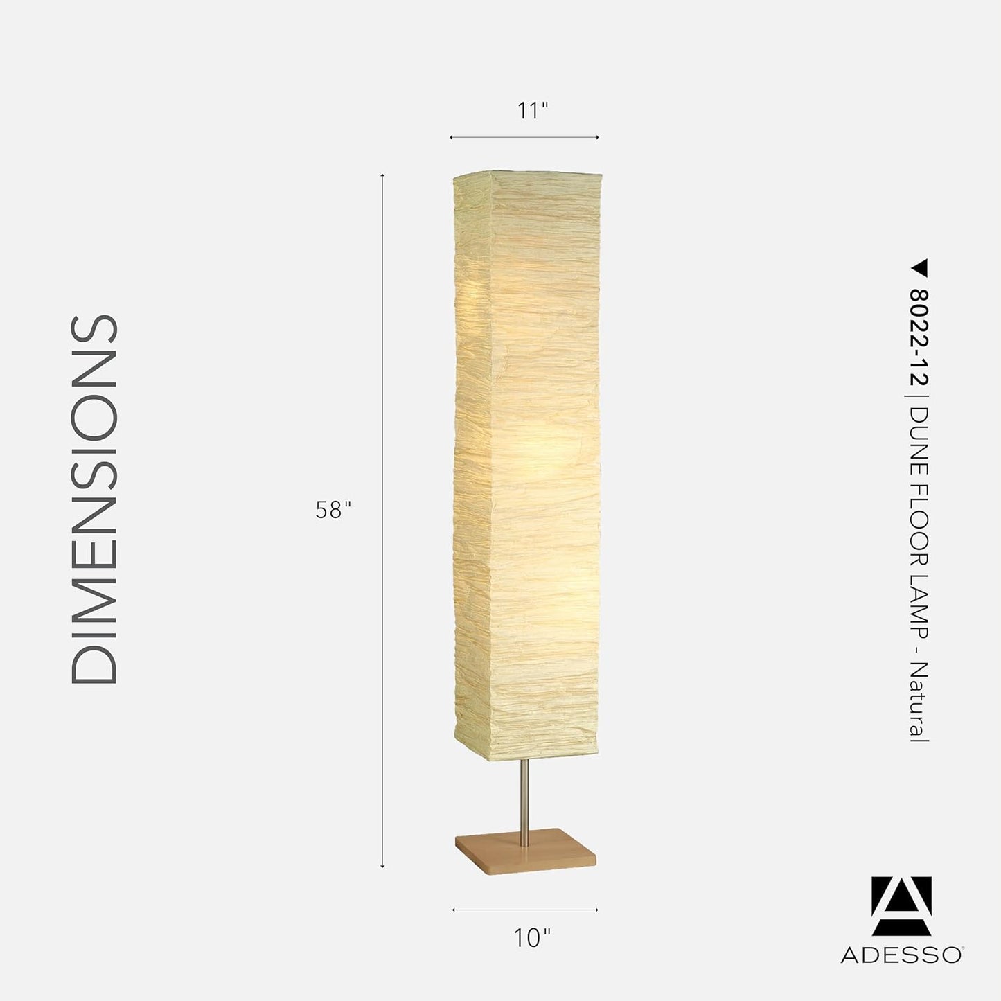 Adesso Three Light Floor Lamp – Natural Wood Base & Adjustable Brightness – Perfect Lighting for Bedroom, Living Room and Corner Decor, Beige
