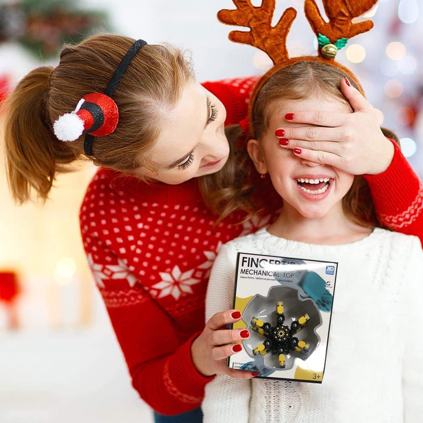 2024 New Fidget Toy Robot Spinners Sensory Toy (Red), Small