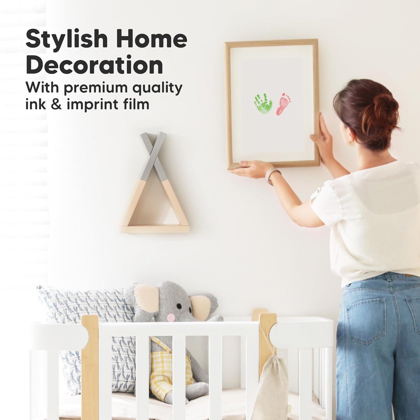 4-Pack Inkless Baby Hand and Footprint Kit - Mess Free Ink Pad for Newborn Keepsake, Dog Nose & Paw Print Kit, Clean Touch Ink Pad for Baby Hand & Footprints, Ideal New Mom Gifts (Candy)