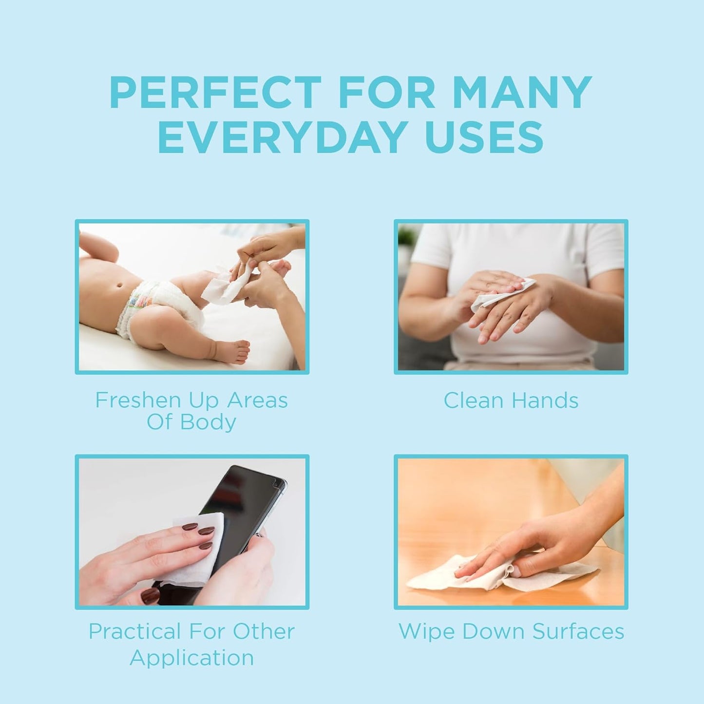 Ioly's Baby Wipes Unscented Wet Wipes 99% Water Based with Aloe Vera Fragrance Free Travel Pack 20 ct Hypoallergenic Water wipes for Sensitive Skin Toallitas HĂșmedas para BebĂ©s Bulk Available