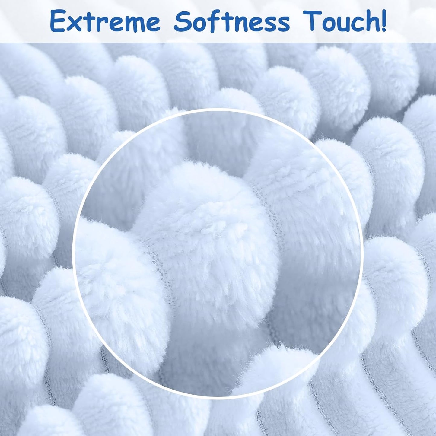 Soft Fleece Baby Blanket Ultra Cozy Blue Baby Blankets for Boys Warm and Lightweight Infant Toddler Newborn Receiving Gift with Reversible Stripes for Crib Stroller, 30x40 Inch, Light Blue