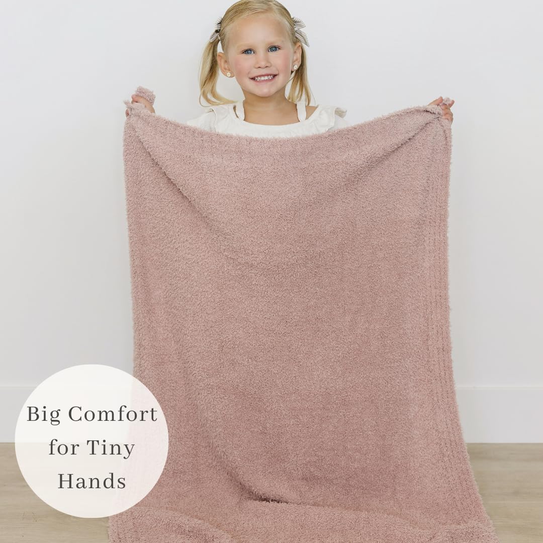 SARANONI Bamboni Luxury Baby Blanket | Plush Blanket for Infant Boys & Girls | Receiving Blanket 30” x 40” | Soft Pink