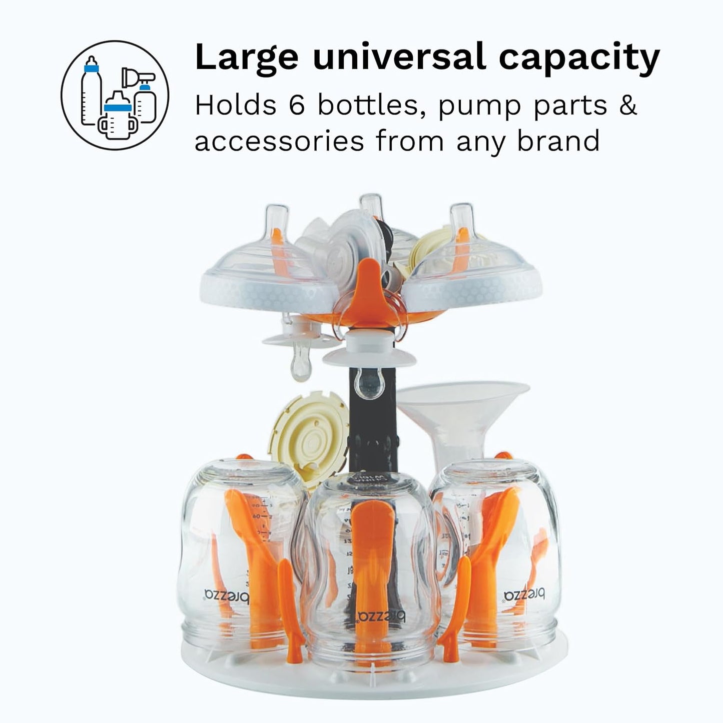 Baby Brezza Baby Bottle Sterilizer and Dryer Machine – Electric Steam Sterilization - Universal Fit - Pacifiers, Glass, Plastic, and Newborn Feeding Bottles