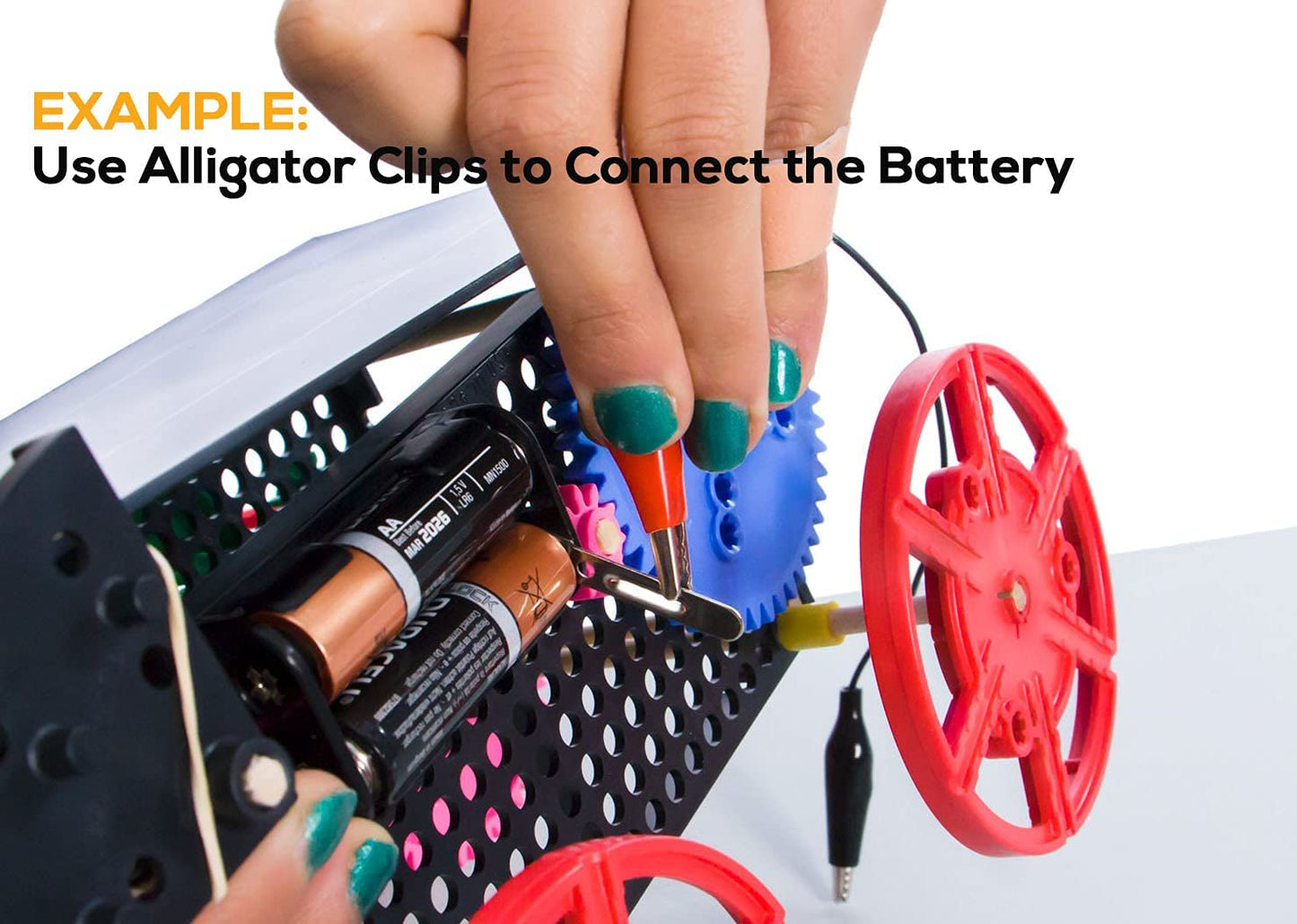 40PCS Premium Alligator Clips Electrical, Crocodile Cable, Test Leads with Test Probes, 5-Color Dual Ended Jumper Wires with Alligator Clip for Multimeter, Electric Experiments, Circuit Connection