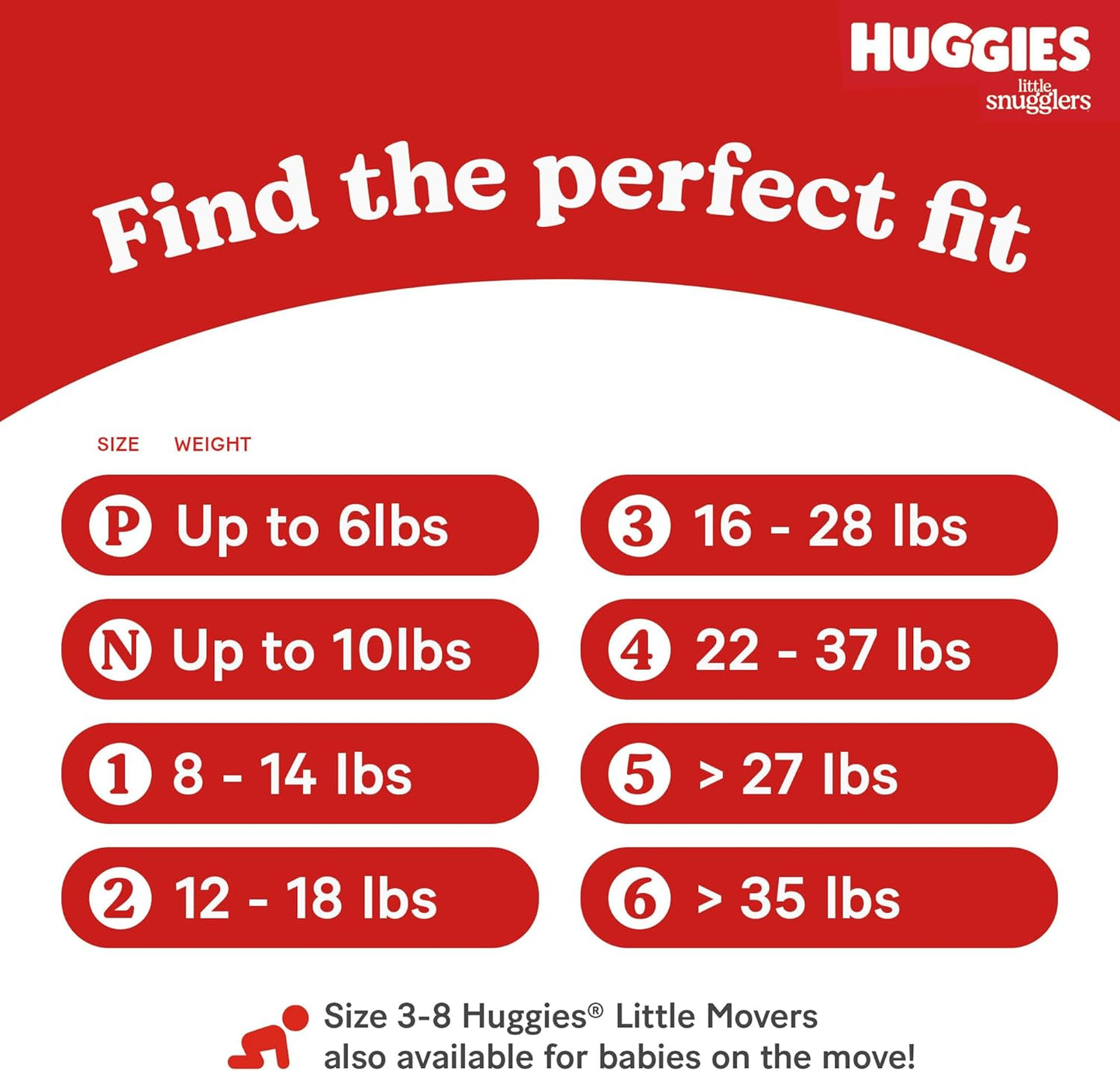 Huggies Size 3 Diapers, Little Snugglers Baby Diapers, Size 3 (16-28 lbs), 76 Count, Packaging May Vary