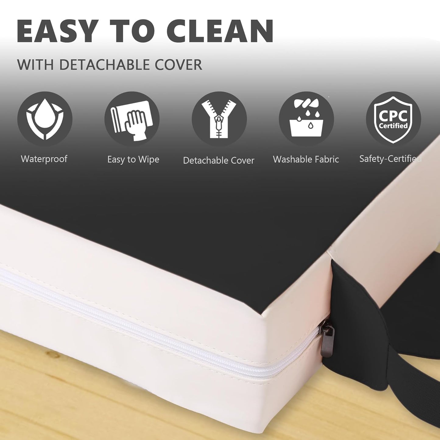 Booster Seat for Kitchen Chair with Adjustable Straps, Toddler Booster Seats for Dining Table Portable for Travel Camping Eating, Booster Cushion for Table for Baby Child Infant Kid Boy Girl