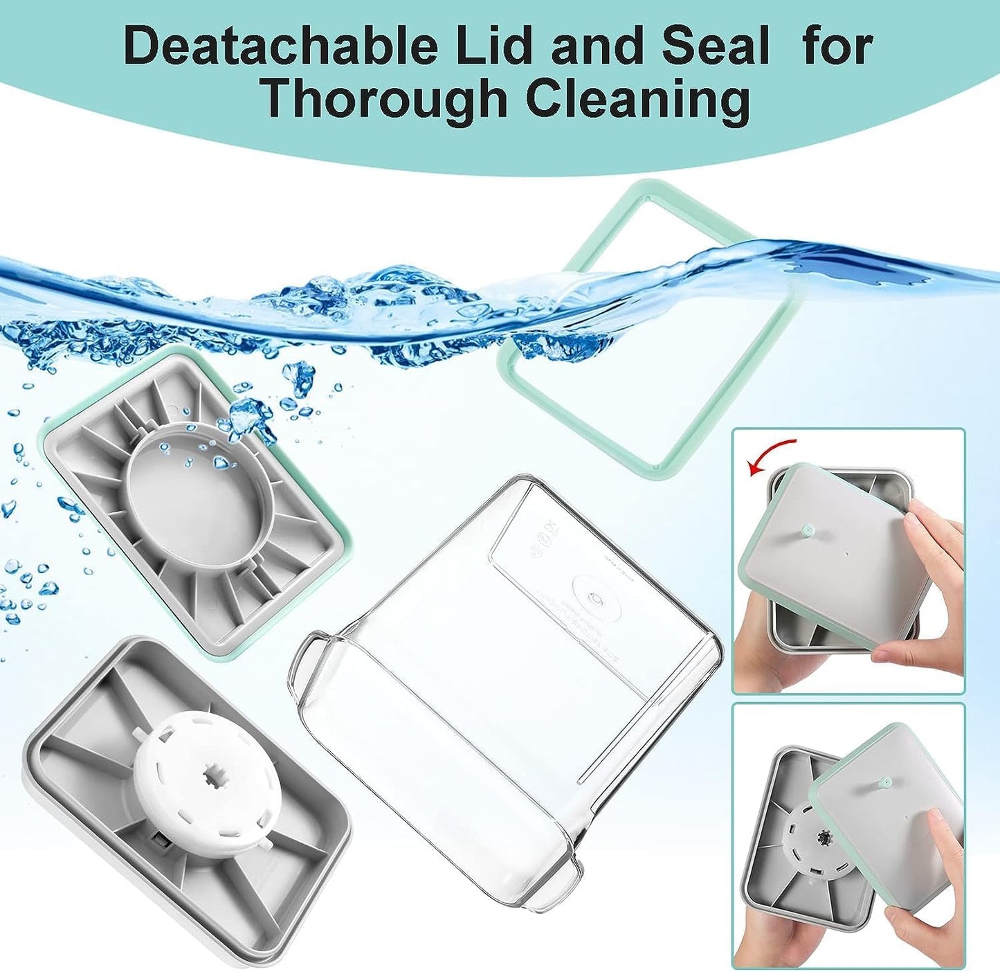 Airtight Food Storage Container Formula Milk Powder Containers Dispenser with Spoon BPA-Free for Home Travel 1500ML / 1.5 Qt, No Scraper Design