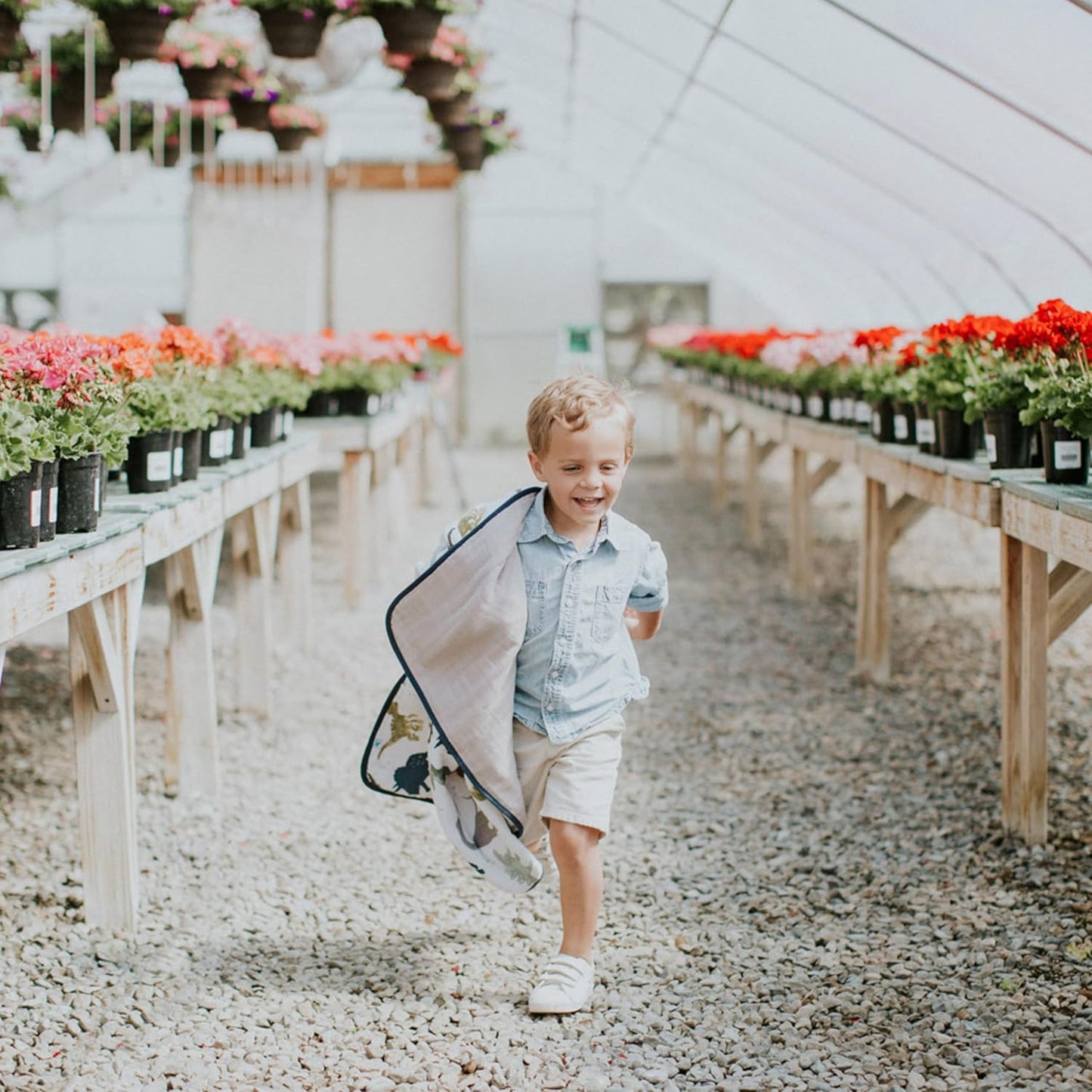 Little Unicorn Original Premium Cotton Quilt | Multi-Layered & Extra-Soft Muslin Fabric |for Babies & Toddlers (Dino Friends)