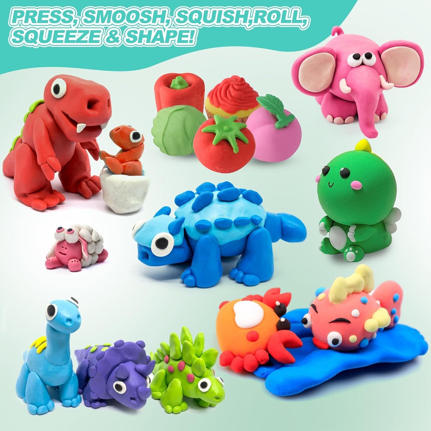 Air Dry Clay for Kids,90 Colors Modeling Model Magic Clay,DIY Molding Clay Starter Kit with Sculpting Tools,Soft and Non-Sticky,Art and Crafts for Boys & Girls 3-12 Years Old.