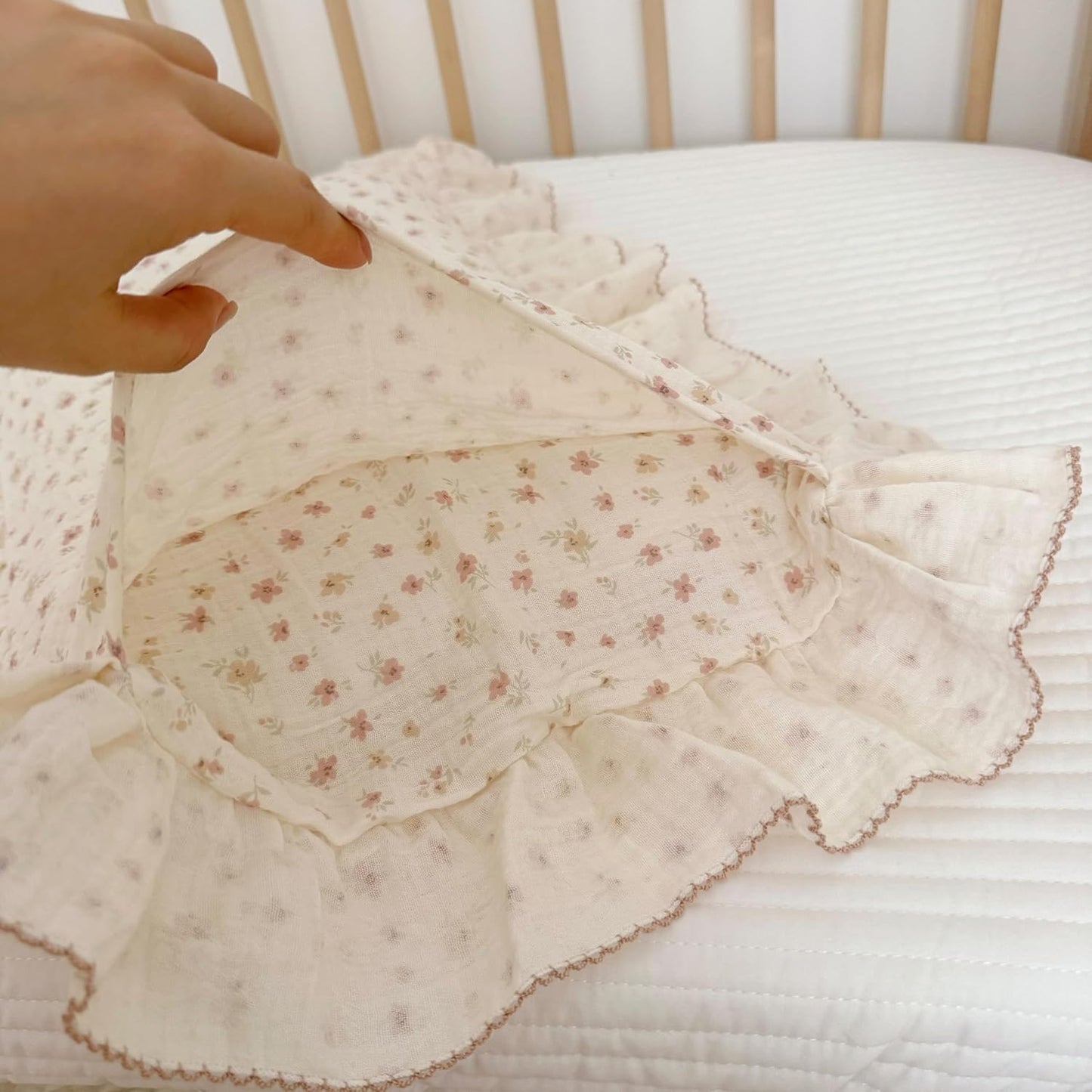 BuLuTu Soft Cotton Kids Pillowcases for Girls Boys, Pink Floral Toddler Pillowcases Standard Size, Cotton Muslin Pillow Protector for Children Bedding Gift, Envelope Closure, 20"x26", 1 pc