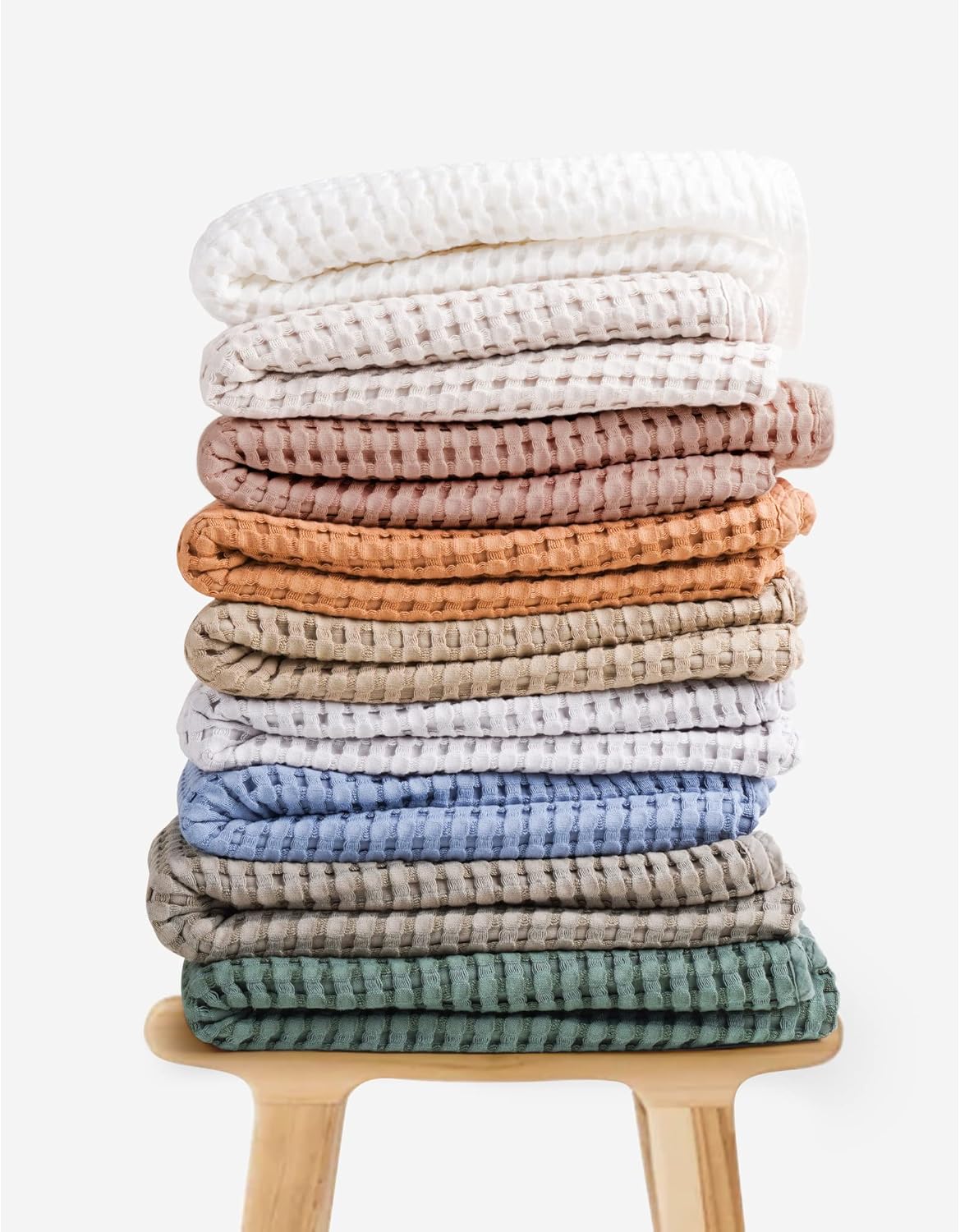 Konssy Waffle Baby Blanket - Soft & Cozy Nursery Swaddle Blanket, Lightweight Toddler Throw for Boys & Girls, Ideal for Wrapping(Blush Pink)