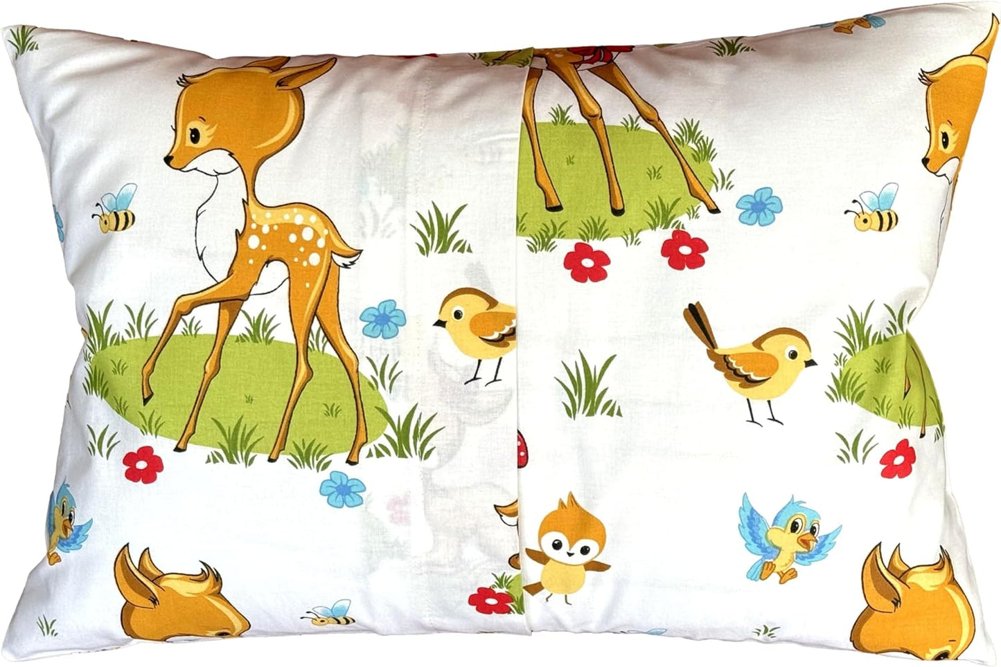 13 x 18 Inch Toddler Pillowcase Cotton, Cartoon Character Pillow for Kids, Travel Pillow Case Cover for Kids - Bambi Pillow Cases