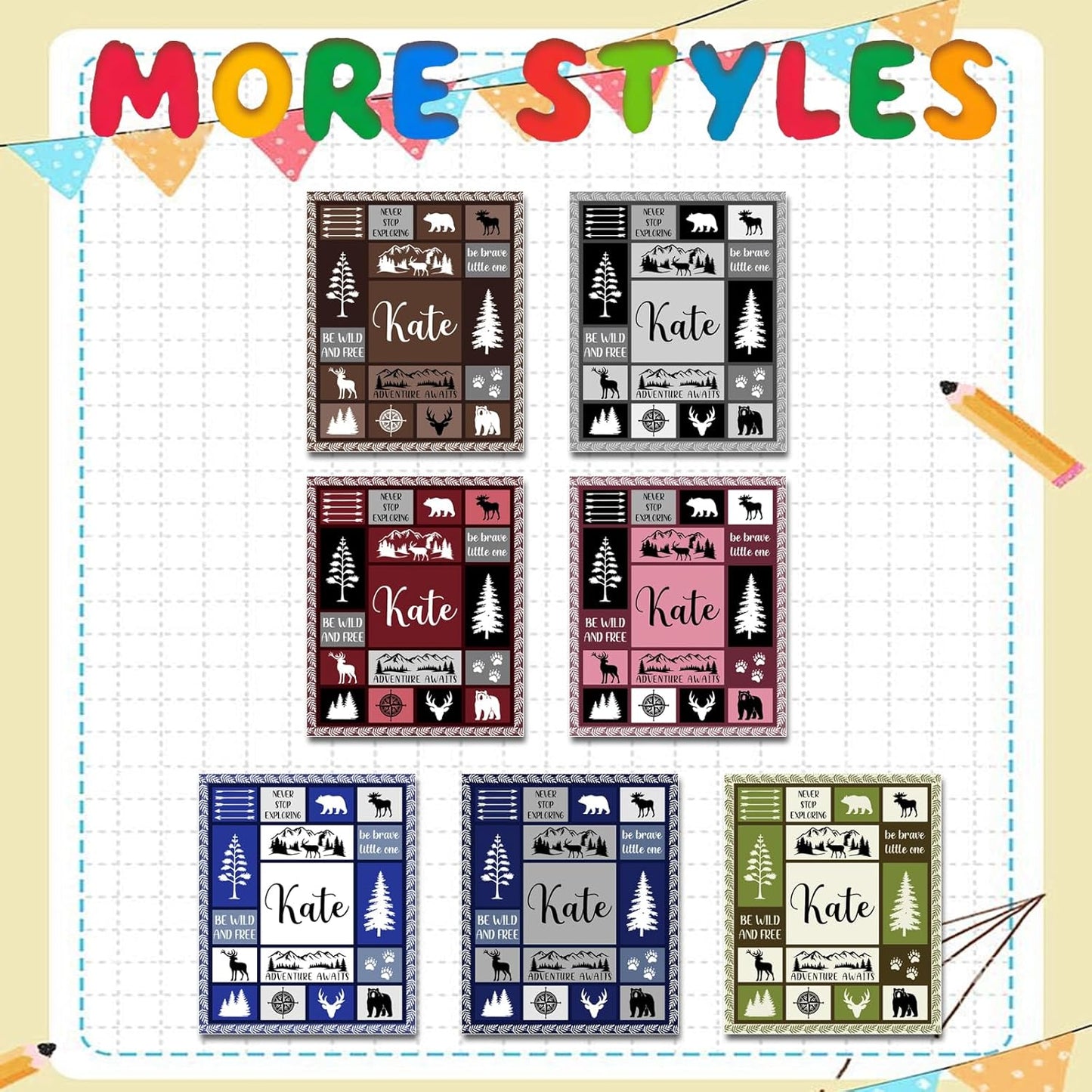 Ship Next Day, Personalized Baby Blanket – Printed in USA, Custom Baby Blanket for Boys & Girls, Baby Blanket with Name, Baby Shower, Easter, Christmas, Birthday Newborn & Toddler Gifts, Baby Gifts