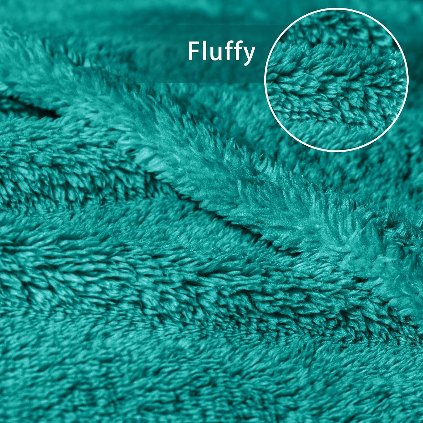 Exclusivo Mezcla King Size Flannel Fleece Blanket, Super Soft Velvet Plush Bed Blanket, Fuzzy Cozy and Warm for All Seasons, 90x104 Inches, Teal
