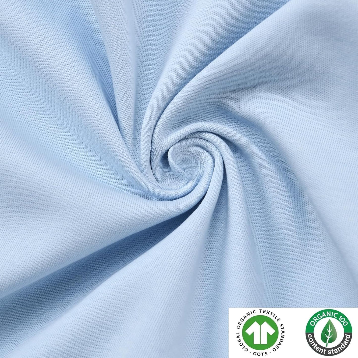 Aablexema 3-Pack Organic Cotton Baby Footless Pajamas with Mitten Cuffs, 2-Way Zipper Romper Sleepers