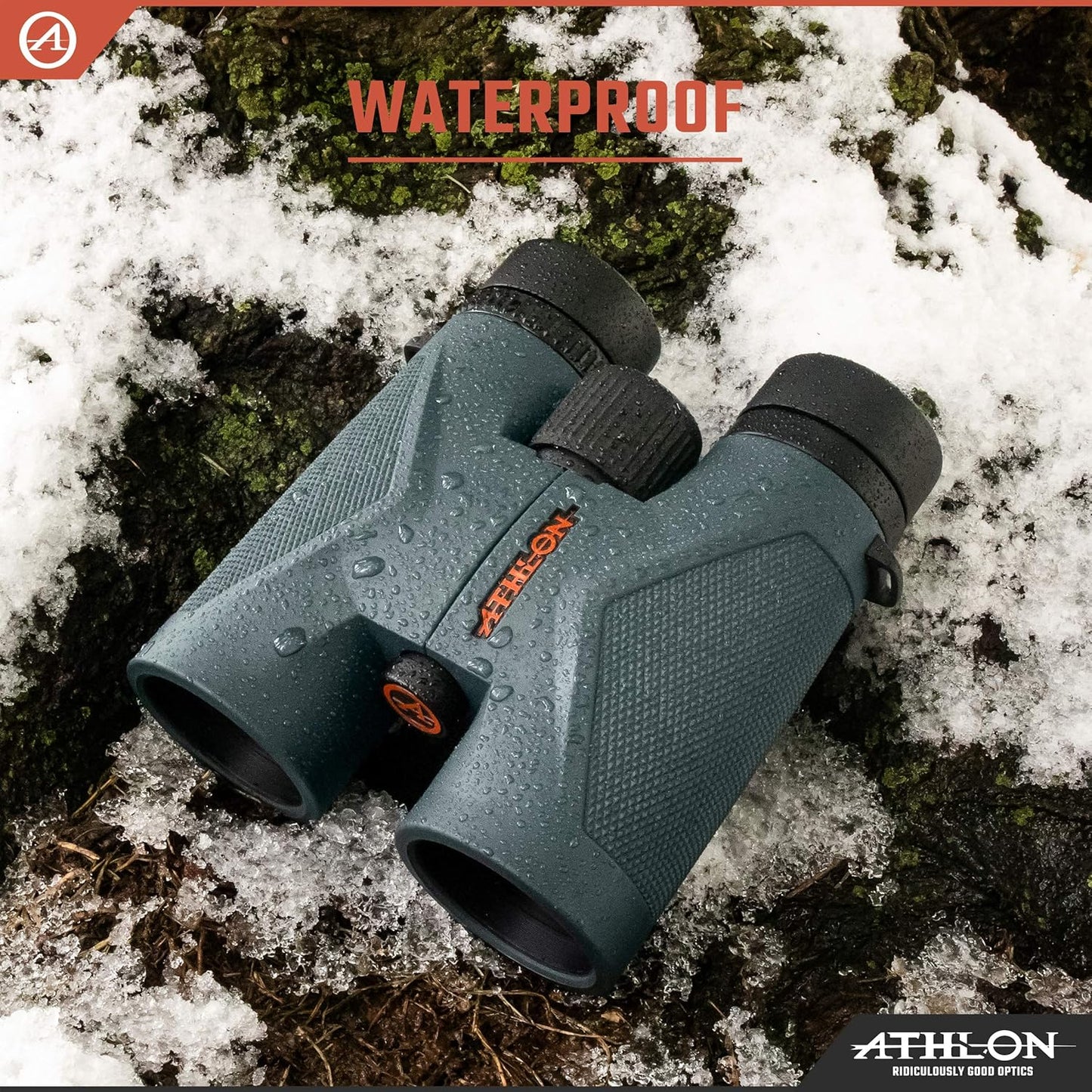 Athlon Optics 10x42 Midas UHD Gray Binoculars with Eye Relief for Adults and Kids, High-Powered Binoculars for Hunting, Birdwatching, and More