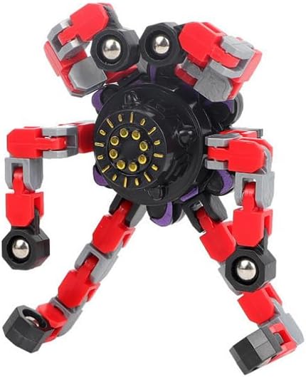2024 New Fidget Toy Robot Spinners Sensory Toy (Red), Small