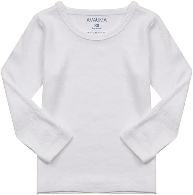 AVAUMA Baby Boys Girls Pajama Set Kids Toddler Snug fit Ribbed Sleepwear pjs for Daily Life Style