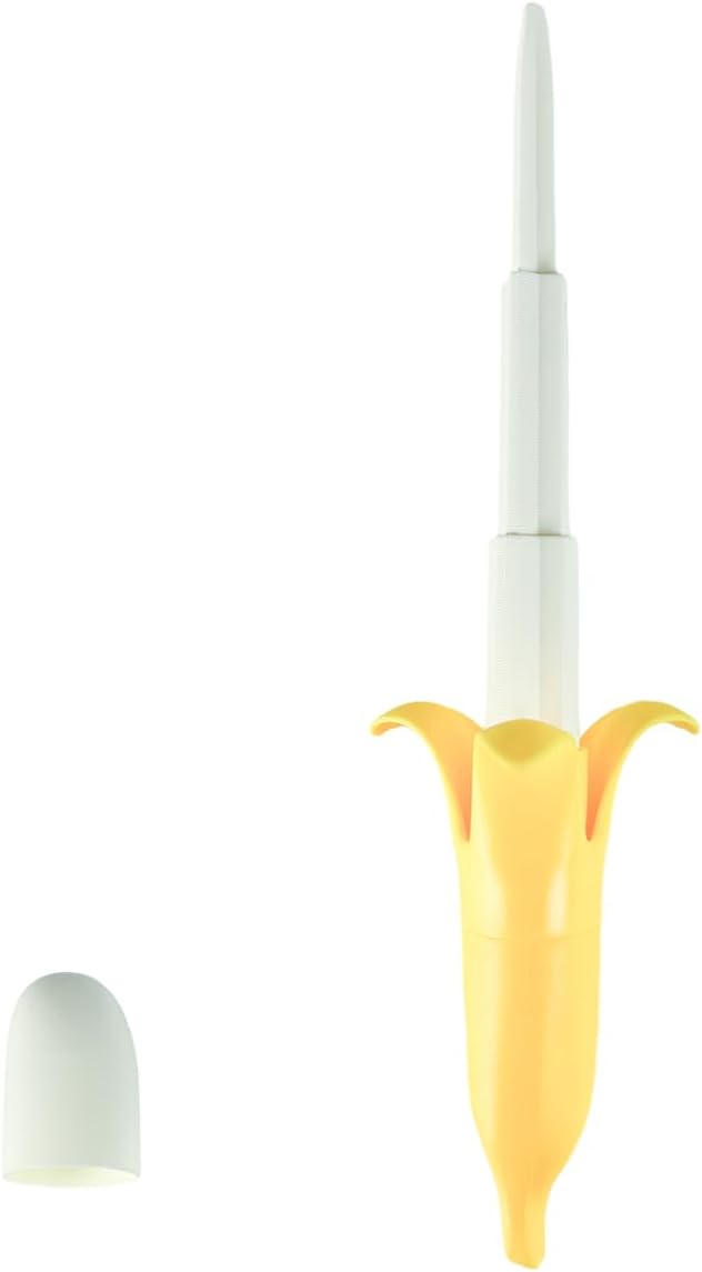 3D Printed Retractable Samurai Sword Fidget Toy Model for Decompression and Creative Play - Unique Plastic EDC Gift Small Banana Sword Yellow