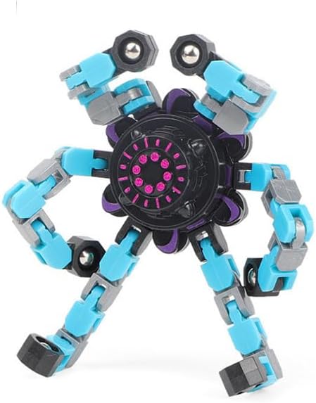 2024 New Fidget Toy Spinners Sensory Robot Toy (Blue), Small