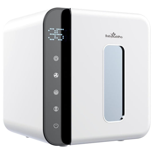 BabyBuddha 3 in 1 Sterilizer and Dryer for Baby Bottles and Accessories, Cleans Milk Residue Without Steam or Water, Fast Drying, Baby Bottle Sanitizer, Breast Pump Parts Cleaner, Countertop Design