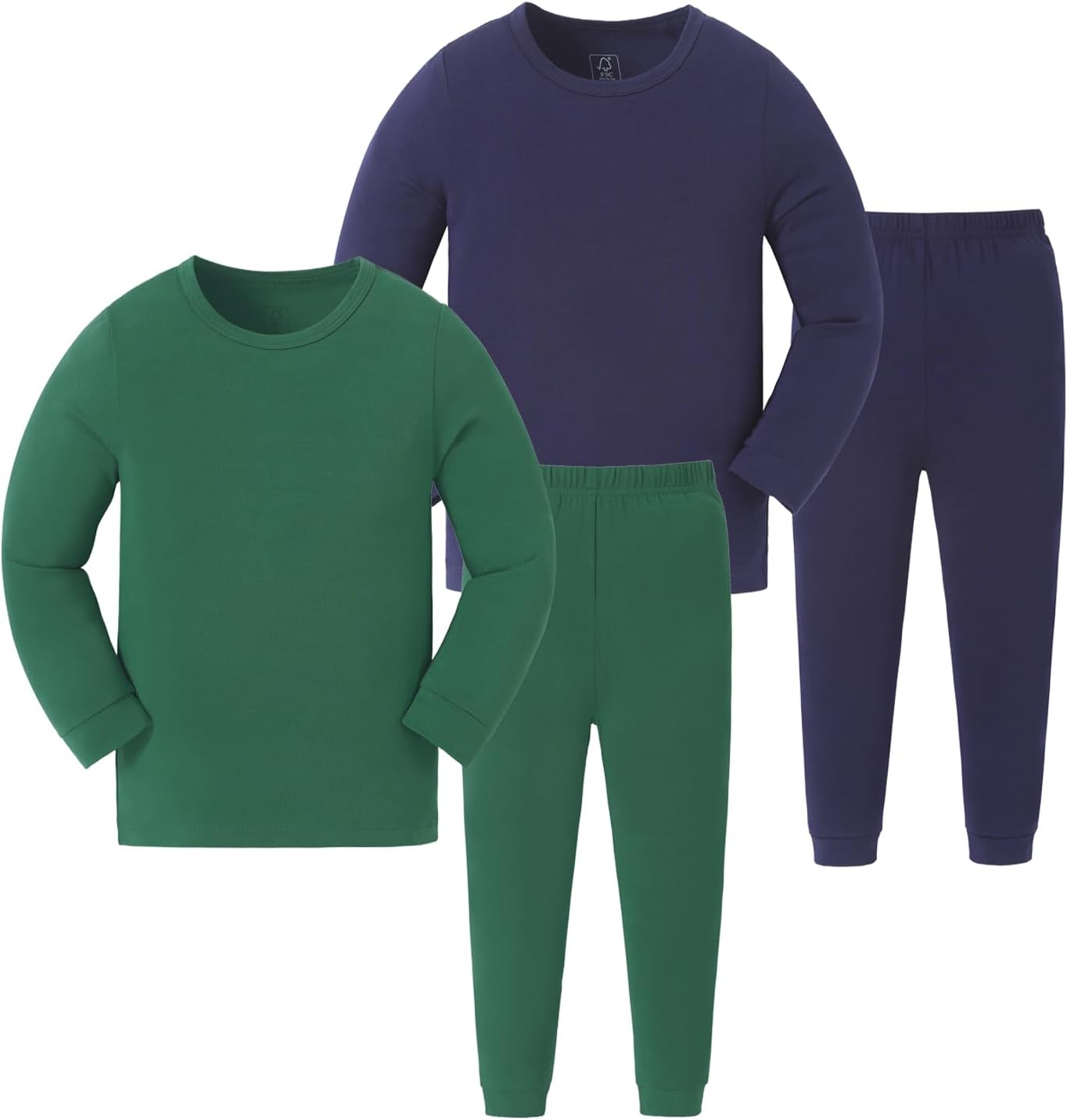 JunNeng Bamboo Viscose Pajamas for Toddler Baby, Boys Girls Solid Snug Fit Pajamas Long Sleeve Sleeper