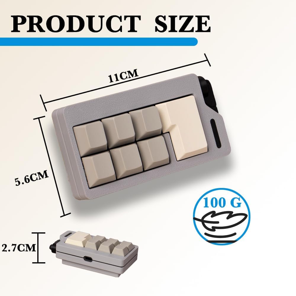 Keyboard Fidget Toys for Adults 3D Printing Keyboard Clicker Fidget Sensory Fun Toys with Keycaps Switch for Anxiety Decompression (Grey)