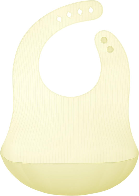 Olababy Fold N Go Silicone Baby Bib w Travel Case | Lightweight Design Eases Pressure Bruising for Infants & Toddlers