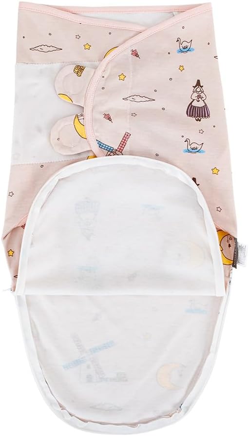HOUSBAY Baby Swaddle Blanket Boy Girl,Super Soft Material Newborn Adjustable Swaddles 2-Way Zipper Sleep Sack 1 Pack 0-3Months（Fairytale）