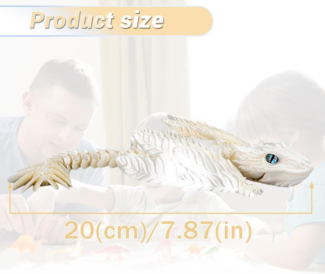 3D Printed Dragon, Feathered Wyvern Dragon, Articulated Dragon, Fidget Dragon Toys for Adult, Home Office Decor Executive Desk Toy