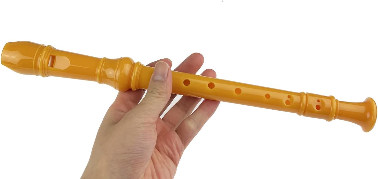 9 Pack ABS German Style 8 Hole Descant Soprano Recorders with Cleaning Rod, Black Storage Bag (Multicolor-9 pack)