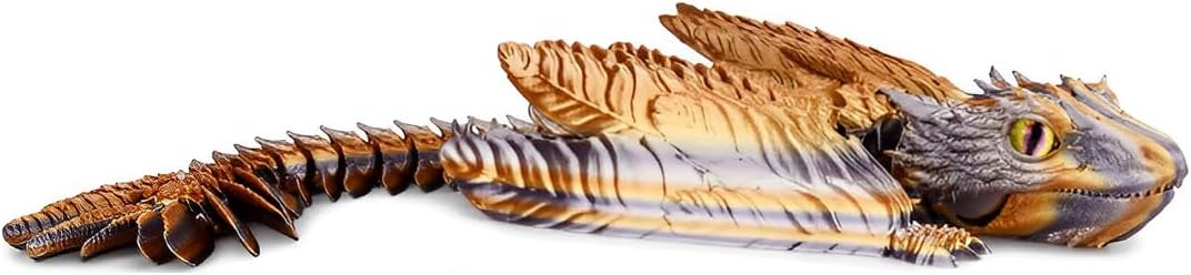 3D Printed Dragon, Feathered Wyvern Dragon, Articulated Dragon, Fidget Dragon Toys for Adult, Home Office Decor Executive Desk Toy