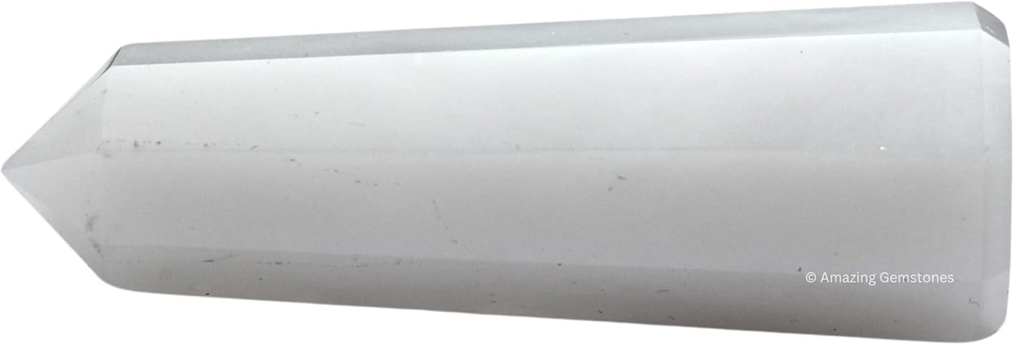 Amazing Gemstone Snow Quartz Crystal Towers - Natural Healing Crystal Point Obelisk for Reiki Healing and Crystal Grid (2" to 3" Inch)