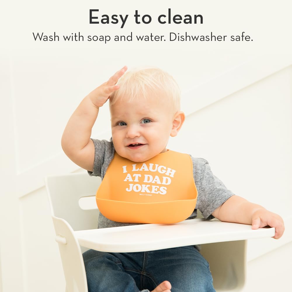 Bella Tunno Baby Bib for Eating, Set of 2 Waterproof Silicone Bibs with Large Food Catcher, Adjustable Fit for Babies 4-12 months & Toddlers 1-3 Years, Boys & Girls, Hunk & The Legend