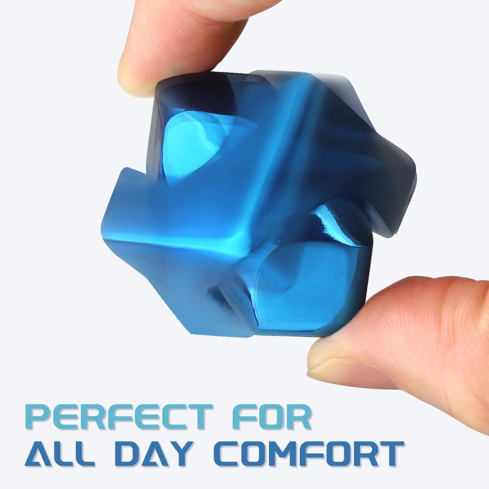 Infinity Cube Fidget Spinner Toy for Kid Adult, Metal Fidget Block Sensory Focus Toy for Boy Girl 3-12, Fingears Stress Relief Easter Stuff EDC Desktop (Blue)