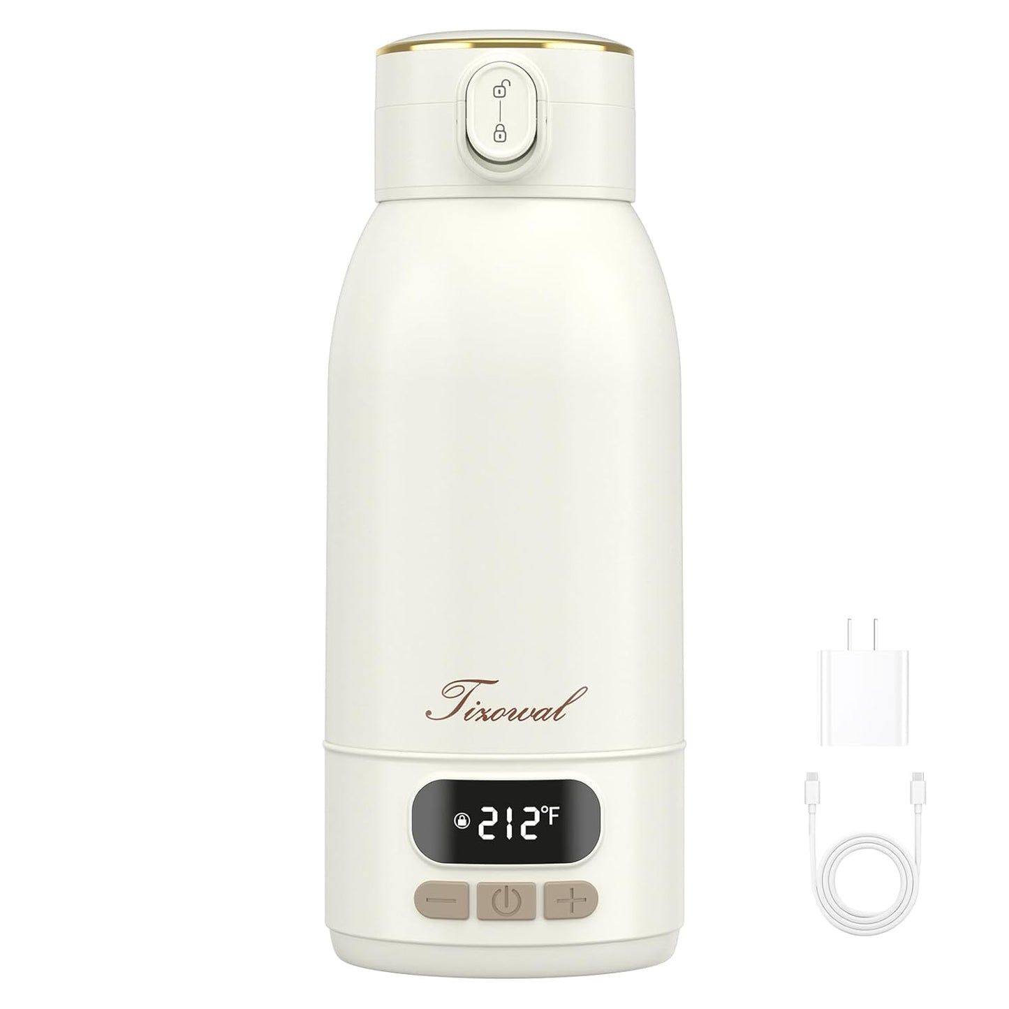 Portable Bottle Warmer for Travel Portable Milk Warmer for Baby Travel,Multi-Speed Keep Warm Function, 95-212℉ 17oz Capacity,66W Battery,24hrs Keep Warm,Best Choice for Travel Bottle Warmer on The Go