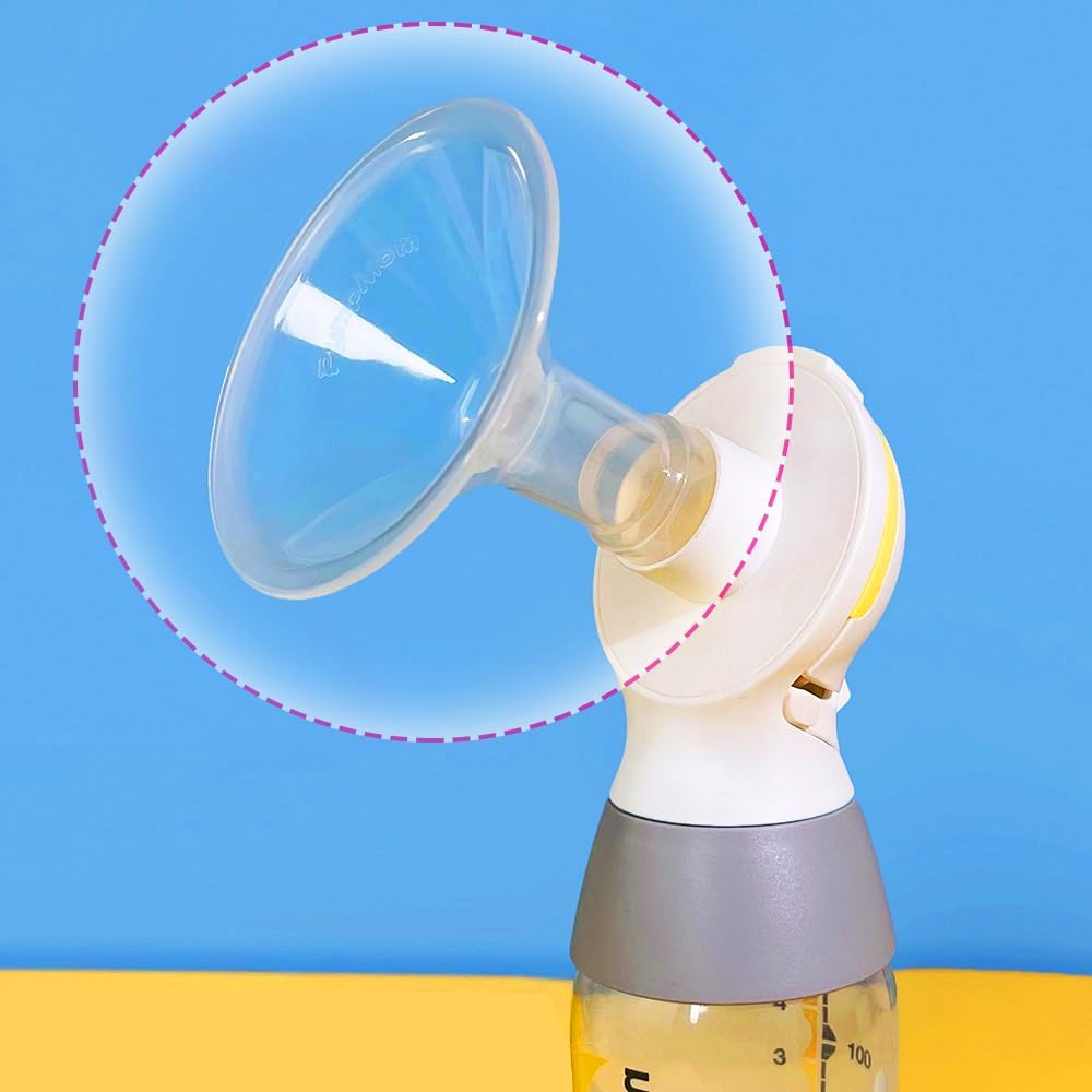 PumpMom-us 19mm Shields Compatible with Medela Breast Pump Parts, Replace Flange Accessories for PersonalFit, Freestyle, Harmony, Maxi, Flex Connector, PersonalFit Flex Breast Shield, 2pcs (19mm)