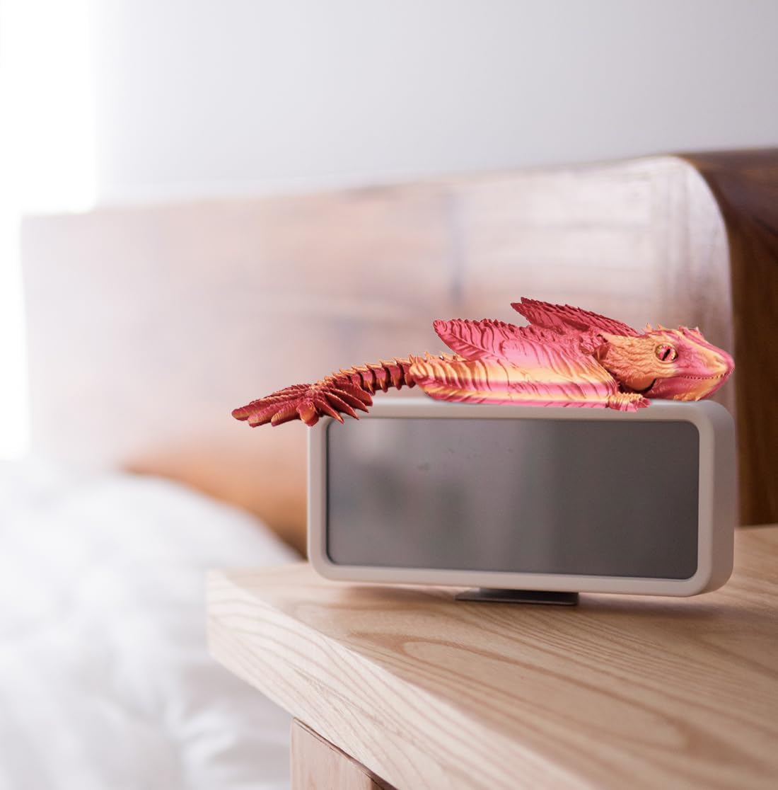 3D Printed Dragon, Feathered Wyvern Dragon, Articulated Dragon, Fidget Dragon Toys for Adult, Home Office Decor Executive Desk Toy