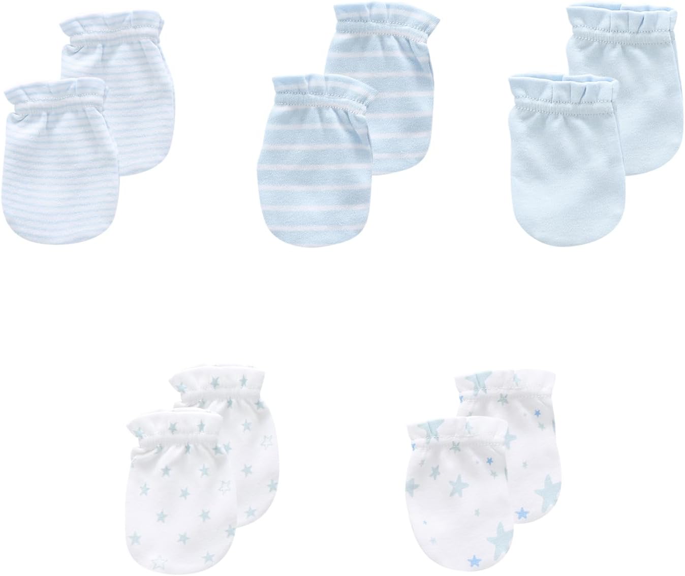 5 Pack Unisex New Born Boy Girls No Scratch Mittens Cotton Soft Baby Gloves Accessory 0-3 Months Infant Essentials