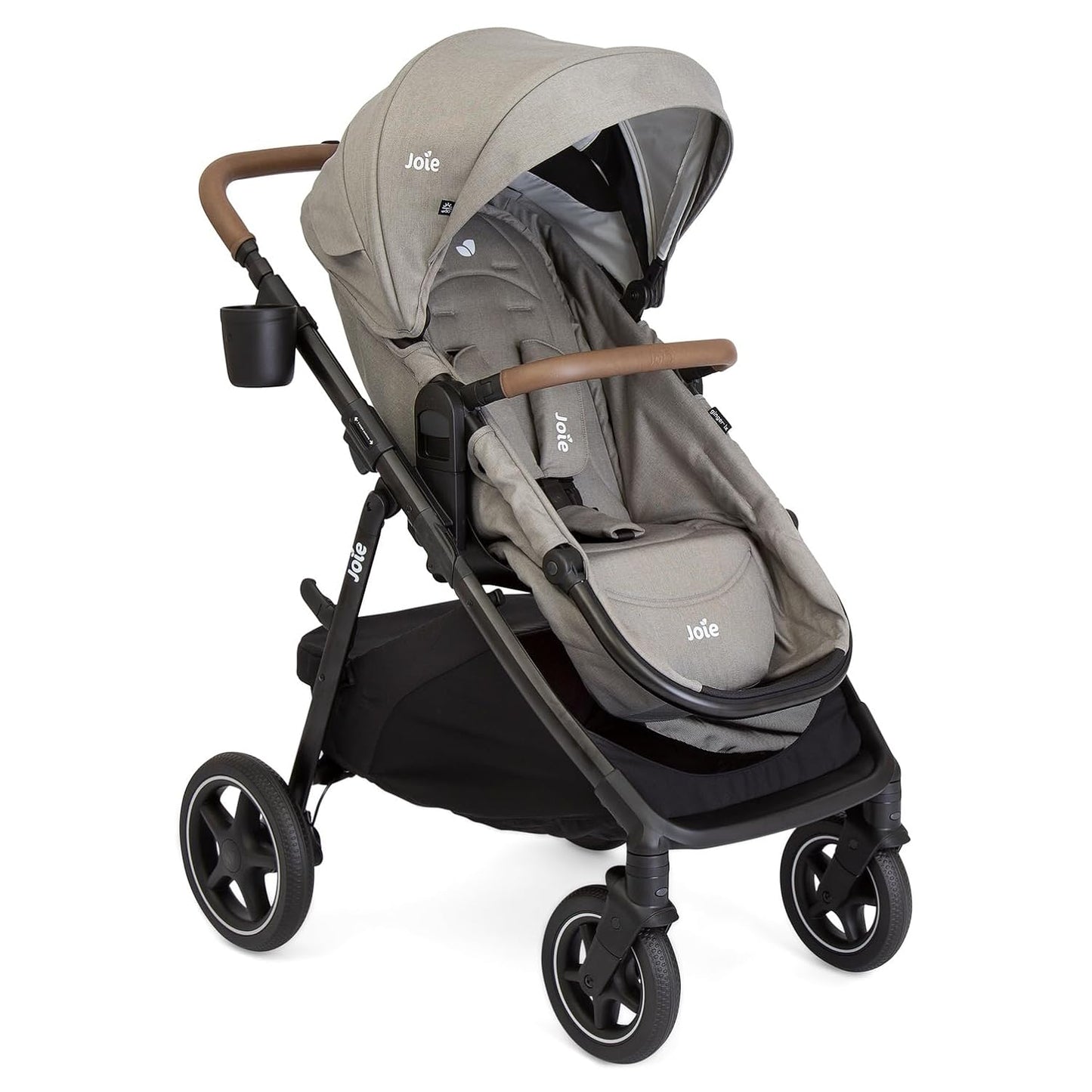 Joie Ginger LX 4-in-1 One-Hand Pramette Stroller - Convertible Pramette & Stroller, Newborn to Toddler (Dove)