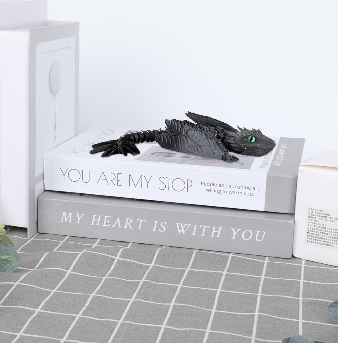 3D Printed Dragon, Feathered Wyvern Dragon, Articulated Dragon, Fidget Dragon Toys for Adult, Home Office Decor Executive Desk Toy