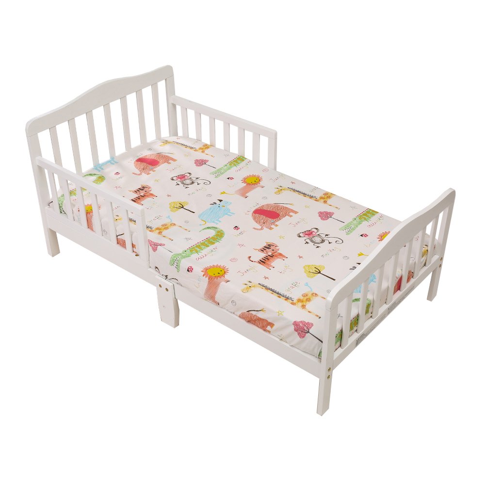 Safari Crib Sheet - Soft Fitted Crib Sheet Baby Sheet for Standard Crib and Toddler mattresses Nursery Sheet for Boys and Girls 1 Pack Animal Jungle Toddler Sheet - by UOMNY