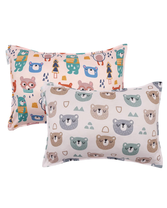 ALVABABY Toddler Pillowcases Stretchy Soft Kids Pillow Cover 2 Pack Fit 13"x 18" or 12"x16" Envelope for Girl Boy Sleepy Travel 2TPE26A